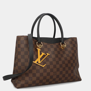 Louis Vuitton Riverside Damier IV Bag Leather2 Brown Strap Way Shoulder